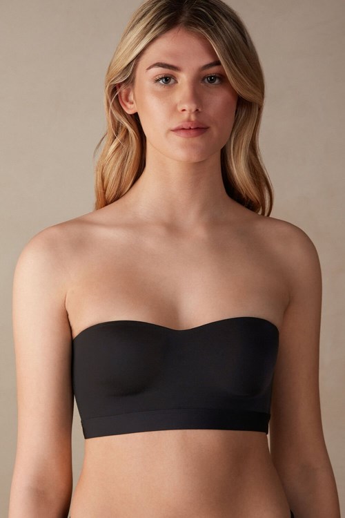 Black - 019 - Black Intimissimi Bra Top in Ultralight Microfiber | ZLCW-85260