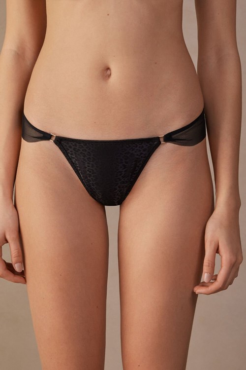 Black - 019 - Black Intimissimi Cool Minimal Brazilian | TBGN-72460