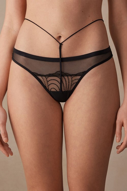 Black - 019 - Black Intimissimi Steal the Show High Rise Brazilian | VUDH-96281