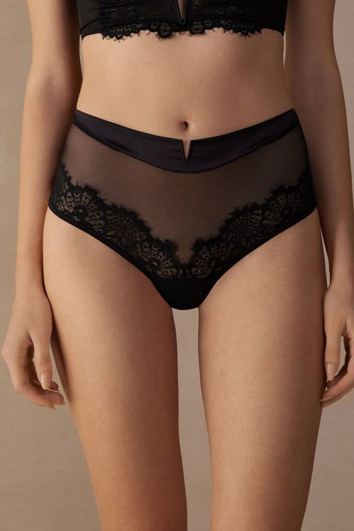 Black - 019 - Black Intimissimi Stunning Beauty Hipster Brazilian | OFKI-34786