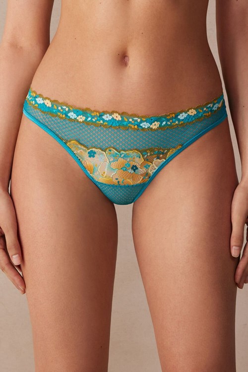 Blue - 236j - Summer Turquoise Blue Intimissimi Summer Vibes Brazilian | RIAE-06294