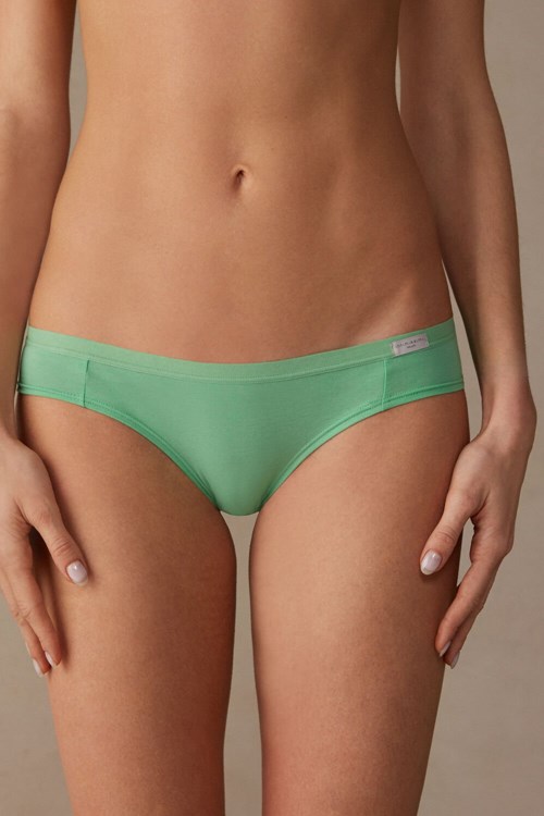 Green - 218j - Apple Mint Intimissimi Cotton Panties | BWCD-19726