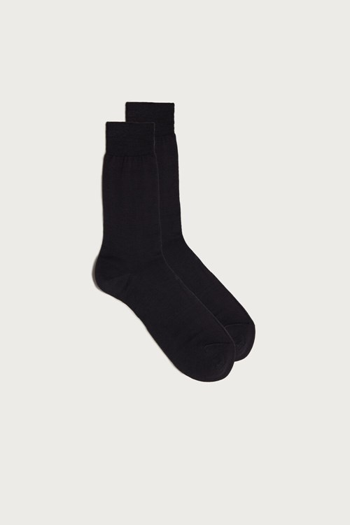 Grey - 780 - Anthracite Intimissimi Short Sateen Egyptian Cotton Socks | LMRQ-78219