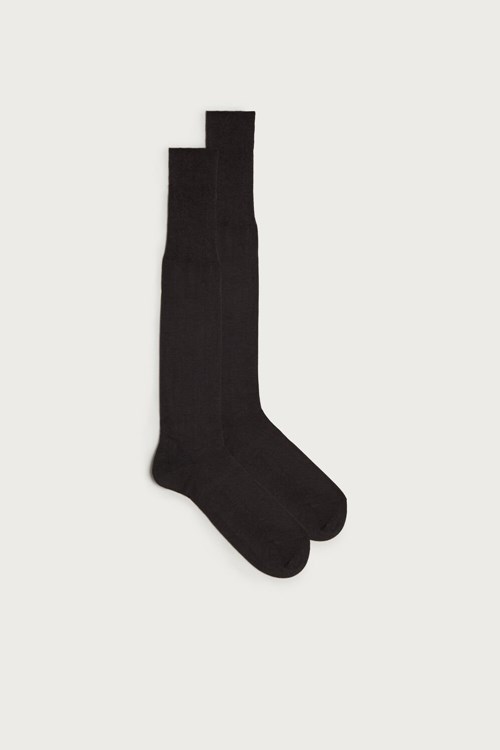 Grey - 780 - Anthracite Intimissimi Tall Cashmere-Silk-Cotton Blend Socks | SDHQ-61503