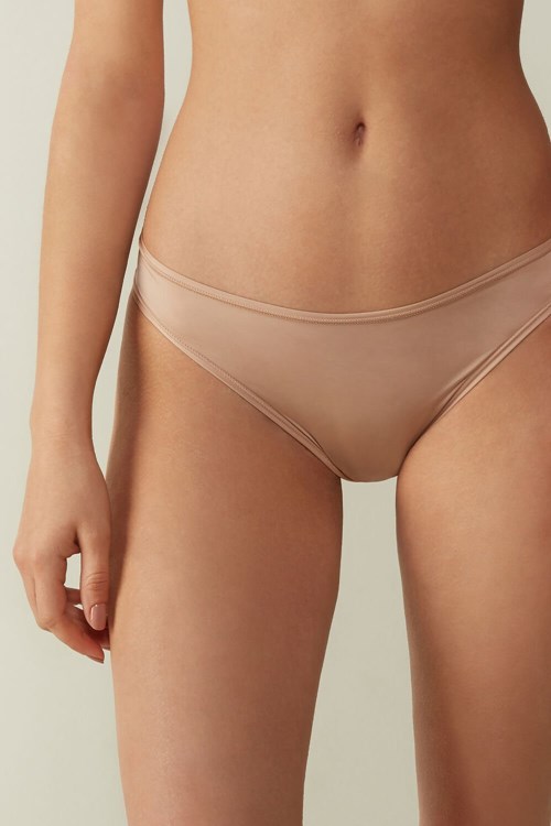 Natural - 044 - Soft Beige Intimissimi Brazilian Panties in Ultralight Microfiber | BIFS-84016