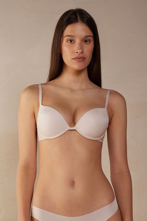 Natural - 2280 - Silk Pink Intimissimi Simona Super Push-up Bra in Ultralight Microfiber | LIVF-56712