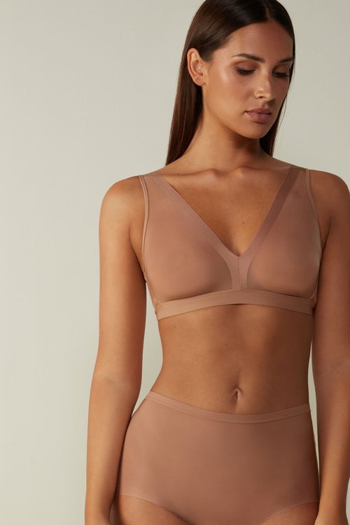 Natural - 417i - Medium Beige Intimissimi Lara Invisible Touch Triangle Bra | CIRK-09375