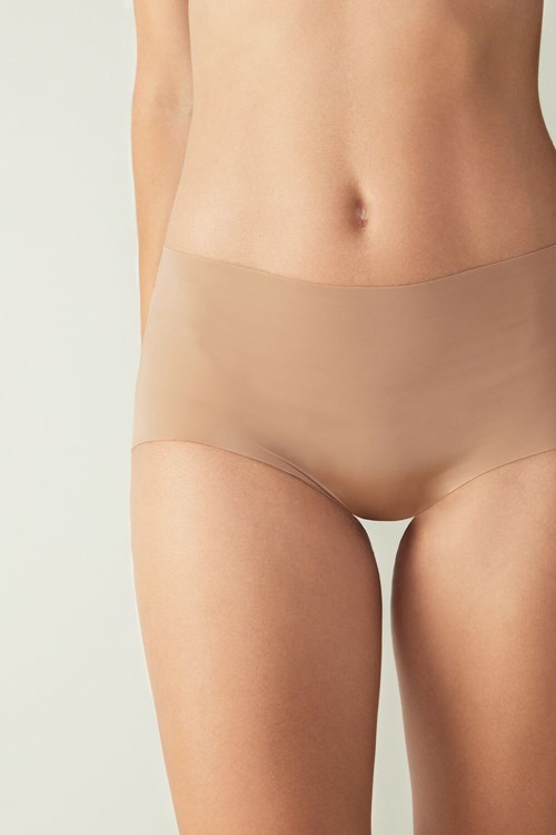 Natural - 417i - Medium Beige Intimissimi Seamless Microfiber Hipster | XDNP-23087