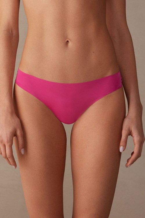 Pink - 206j - Valentine Pink Intimissimi Brazilian Panties in Seamless Ultra Light Microfiber | DJSG-54678