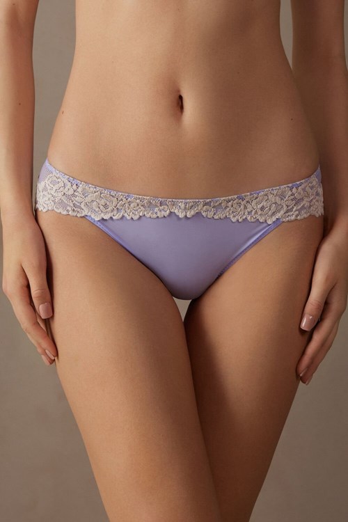 Violet - 214j - Sweet Lavender / Ivory Intimissimi Pretty Flowers Panties | DCYS-54902