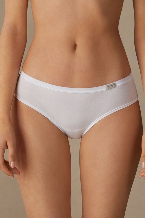 White - 001 - White Intimissimi Cozy Panties in Cotton | SXJN-86245