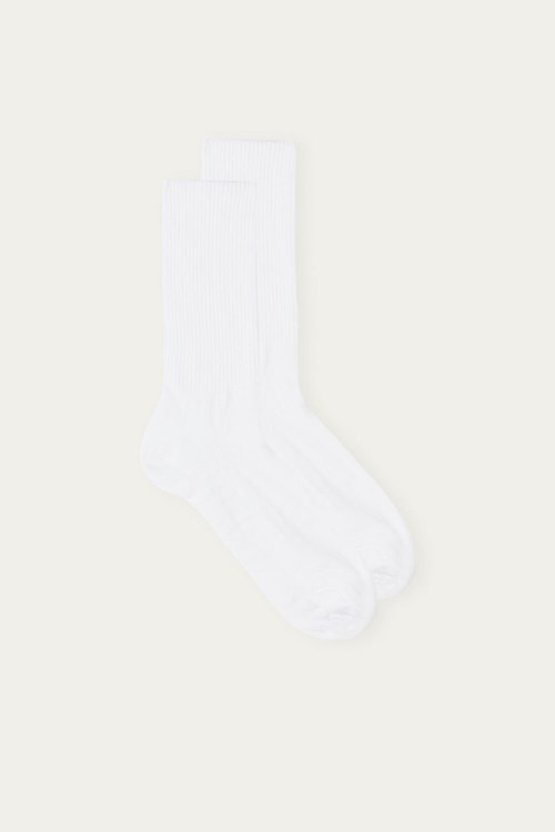 White - 001 - White Intimissimi Short Terrycloth Socks | FPKS-04692