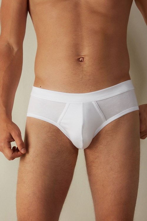 White - 001 - White Intimissimi Supima® Cotton Briefs | NHIW-10592