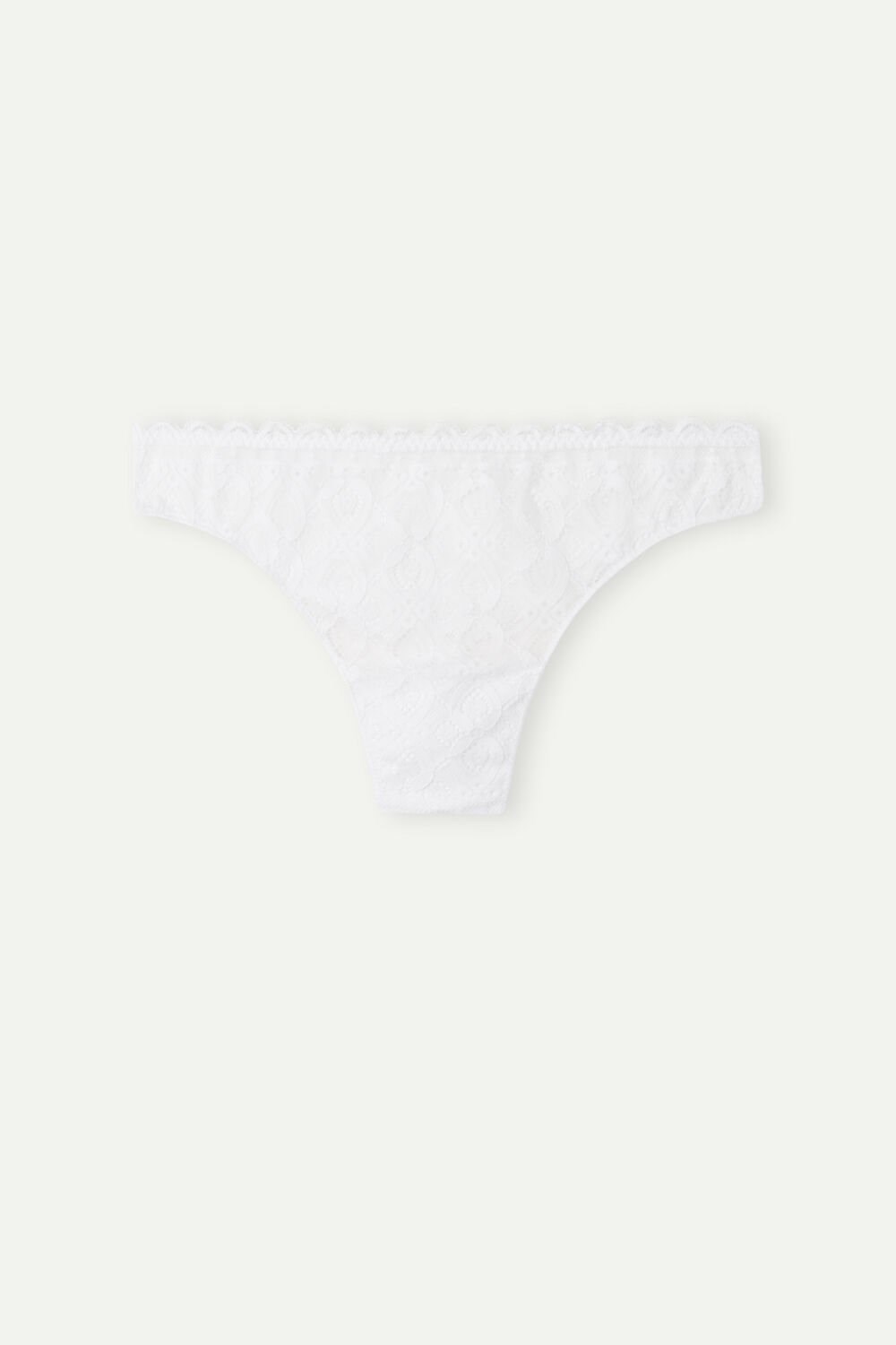 001 - White Intimissimi Lace and Microfiber Brazilian | GXOU-20589