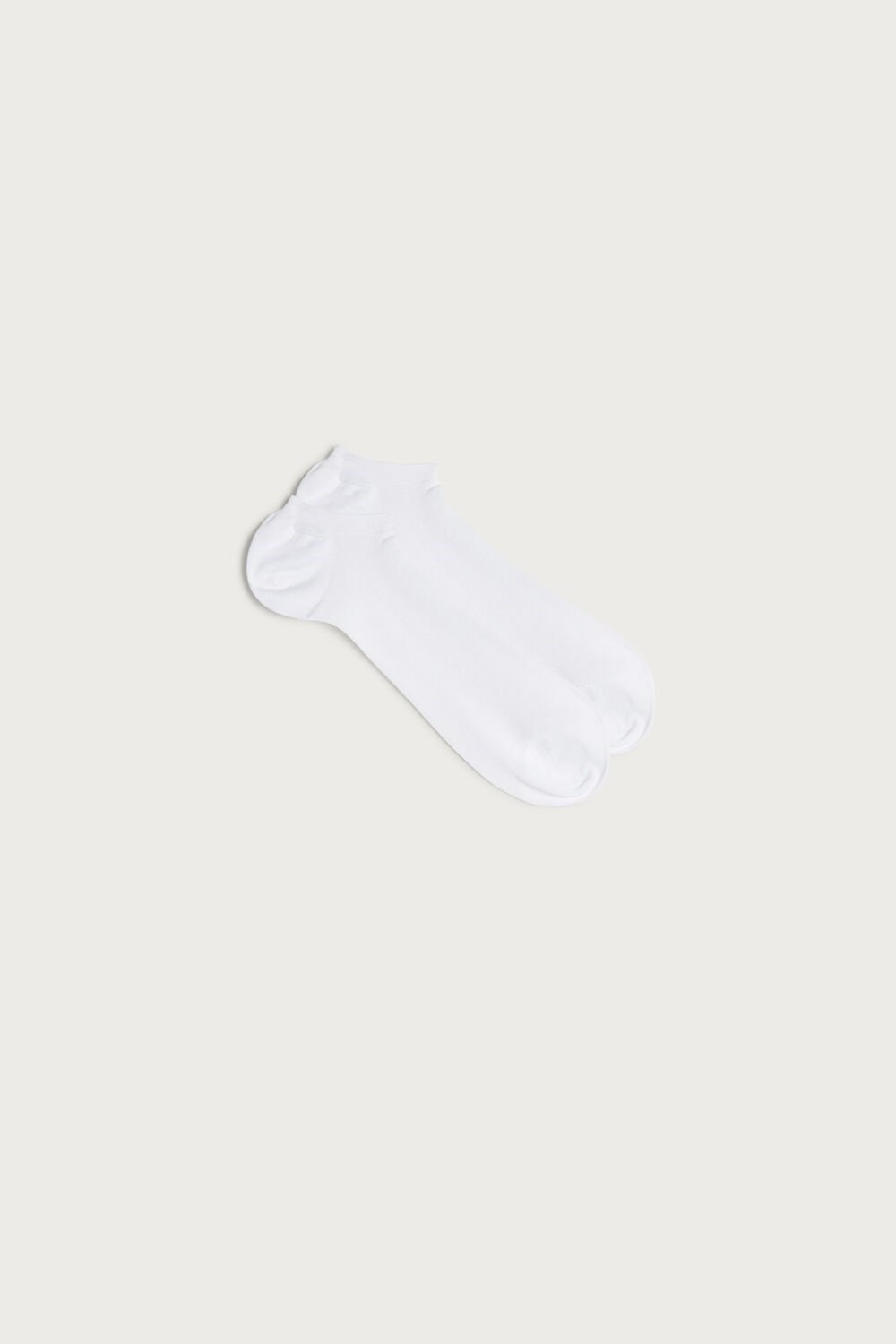 001 - White Intimissimi Tartan Cotton Ribbed Trainer Socks | UVRM-16504