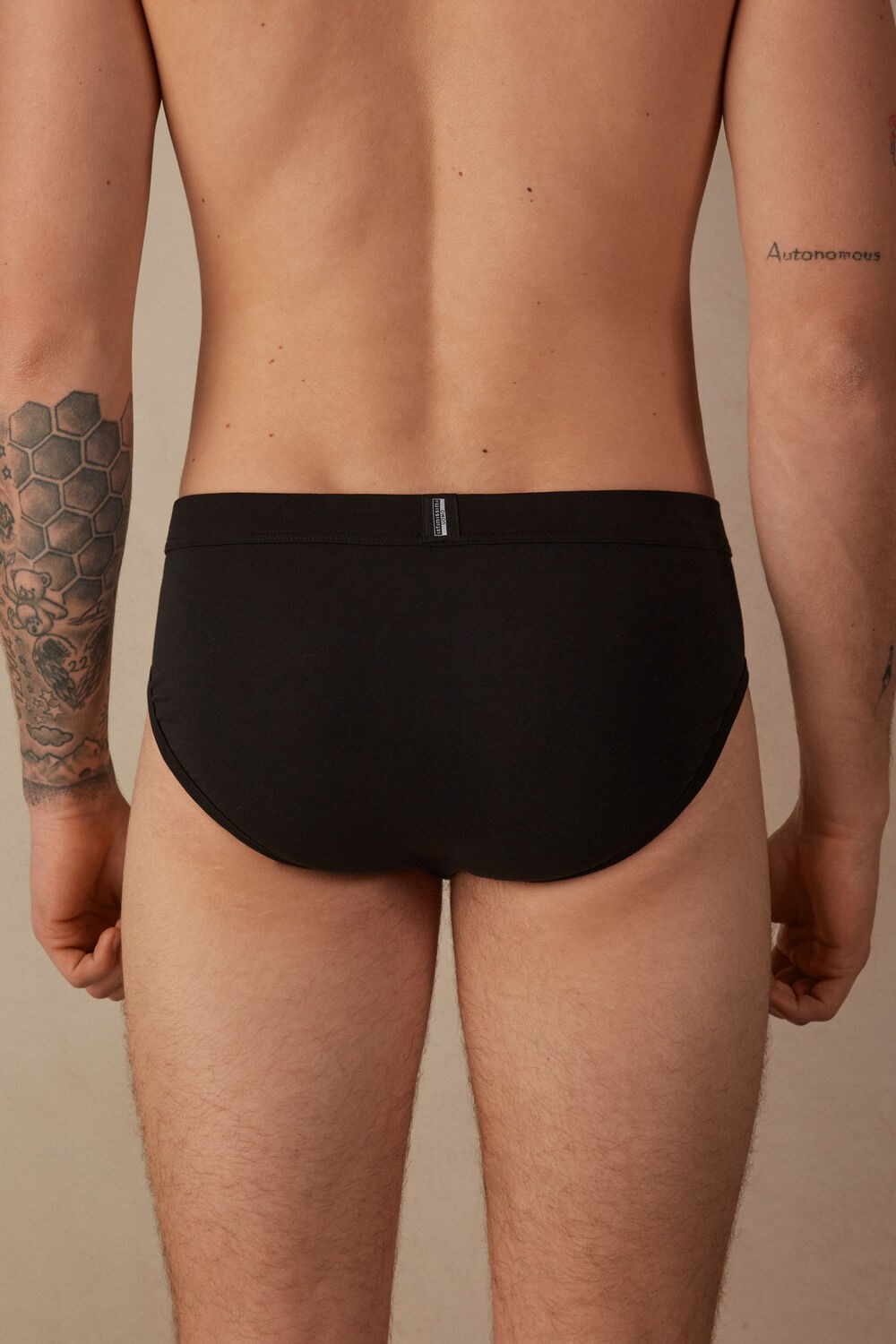 019 - Black Intimissimi Natural Fresh Supima® Cotton Briefs | LTVA-08163