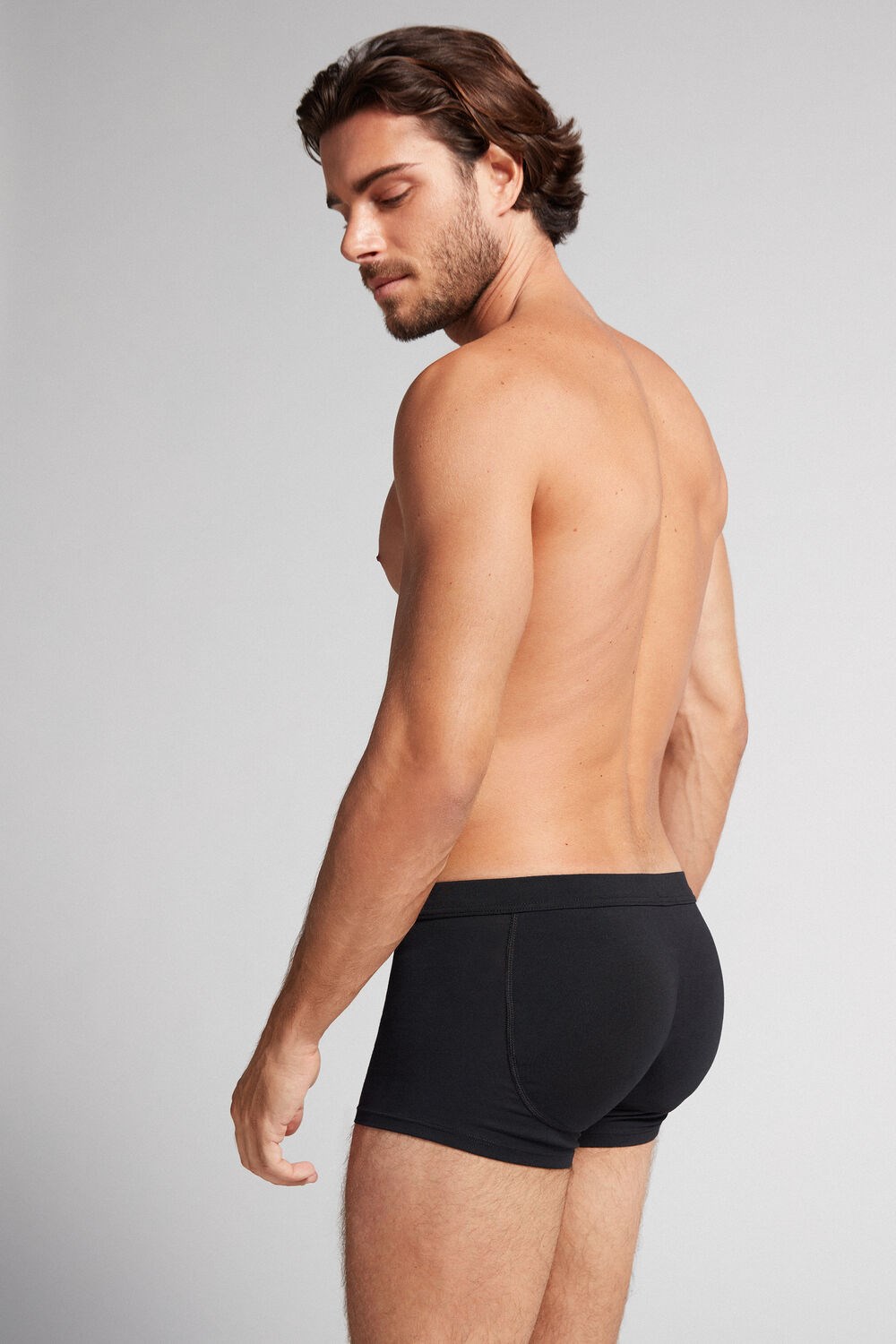 019 - Black Intimissimi Push-up Boxers in Stretch Cotton | TWIV-52469