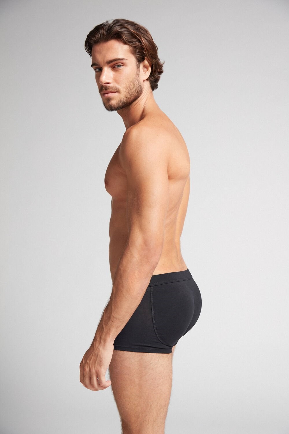 019 - Black Intimissimi Push-up Boxers in Stretch Cotton | TWIV-52469