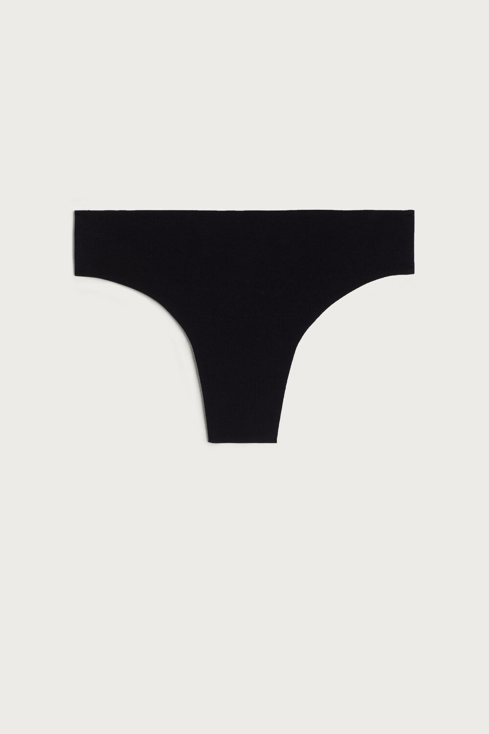 019 - Black Intimissimi Seamless Supima® Cotton Brazilian Panties | UANW-01986