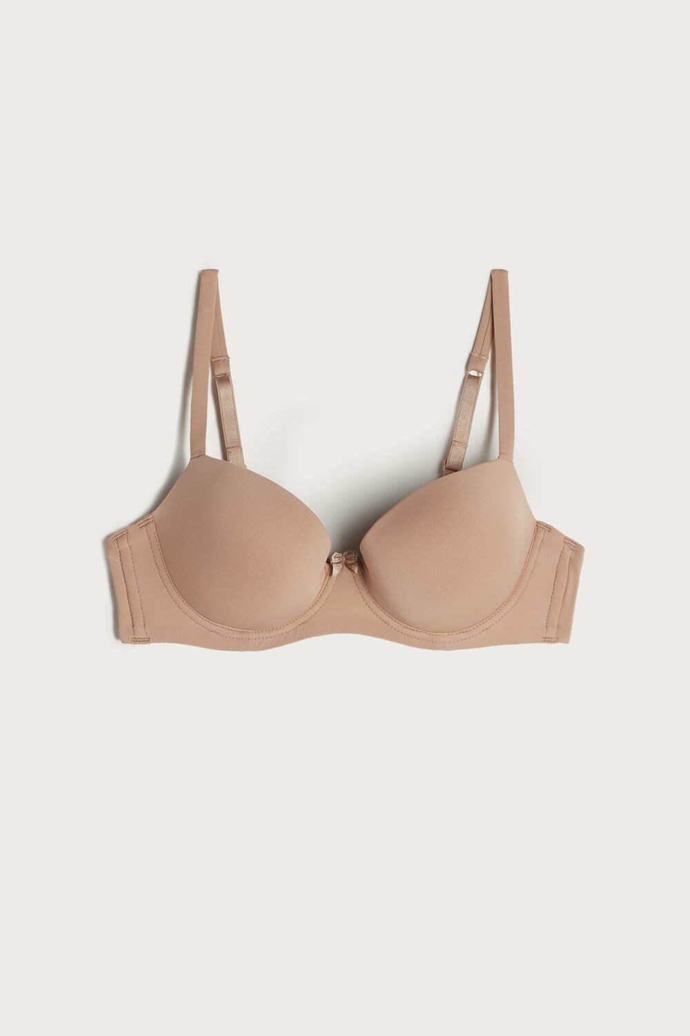 044 - Soft Beige Intimissimi Sofia Microfiber Padded Balconette Bra | JGDB-63029