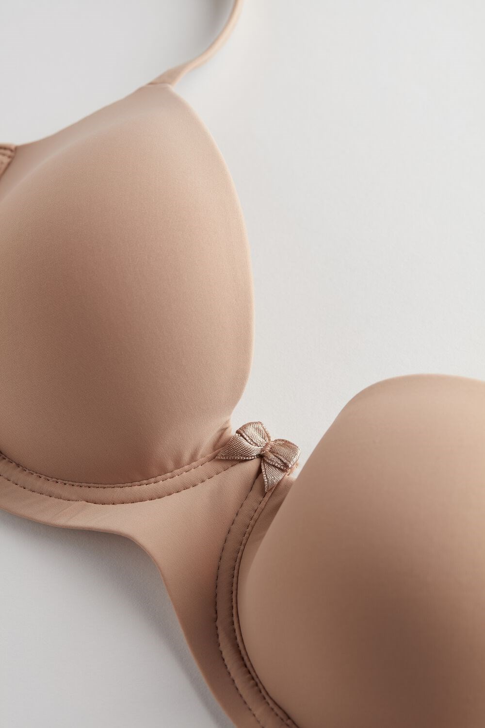 044 - Soft Beige Intimissimi Sofia Microfiber Padded Balconette Bra | JGDB-63029