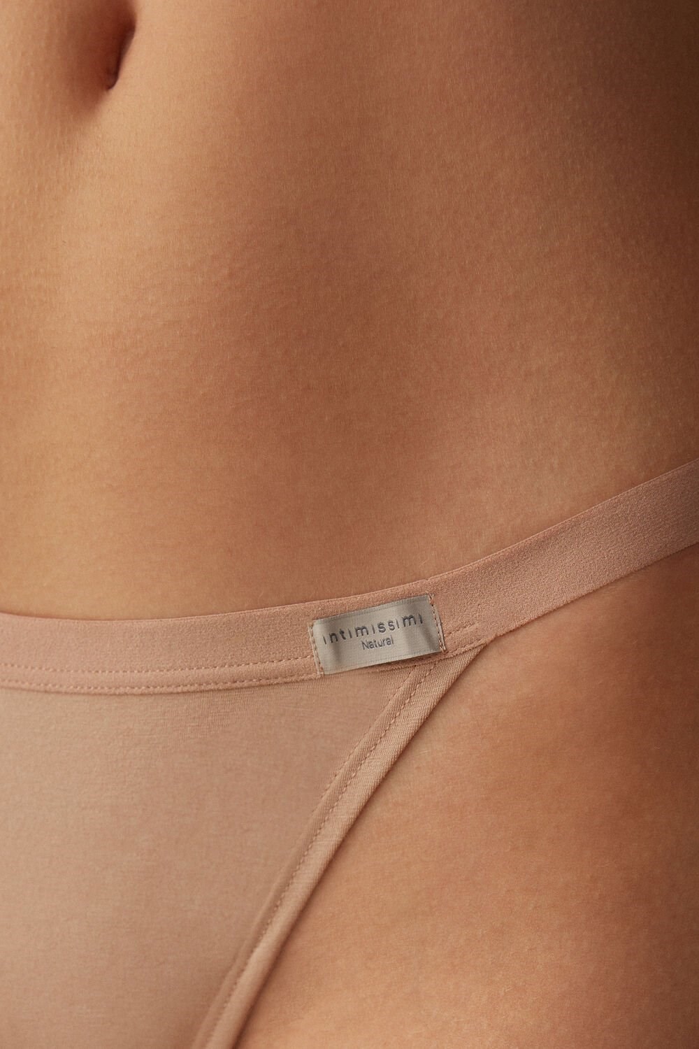 044 - Soft Beige Intimissimi String Thong in Cotton | XQTS-89062