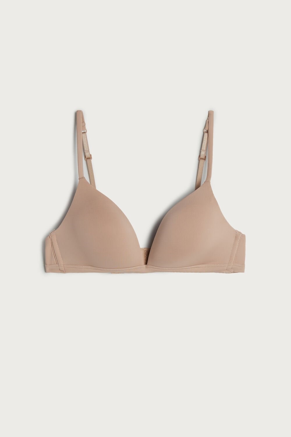 044 - Soft Beige Intimissimi Tiziana Microfiber Triangle Bra | TJUP-95768