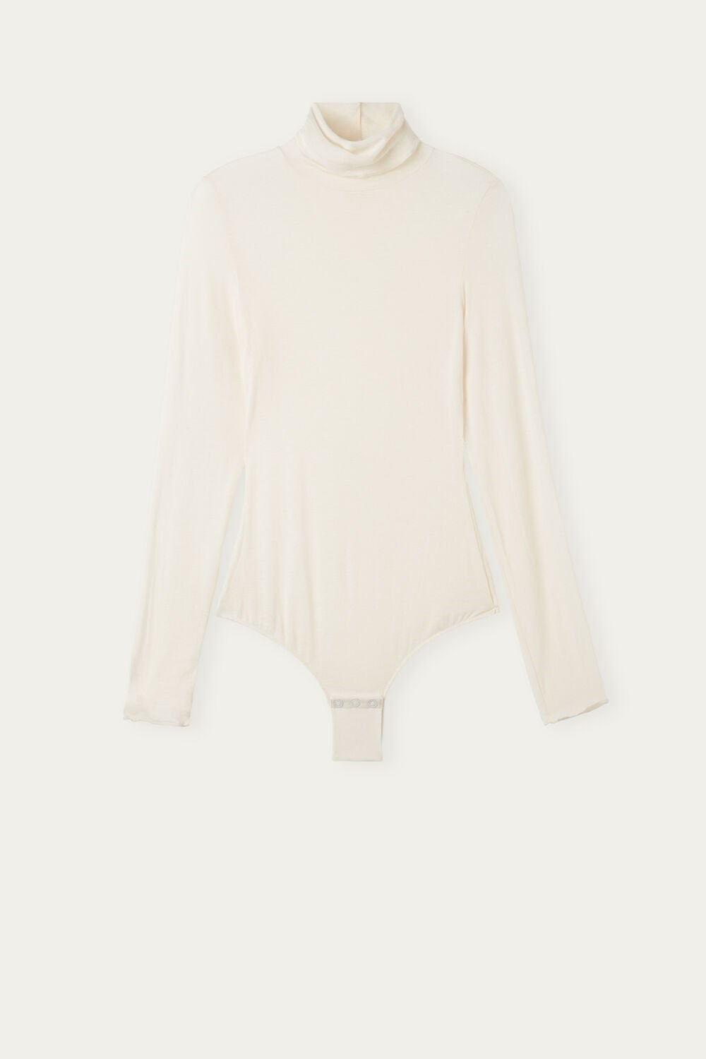 231i - Vanilla Intimissimi High Collar Bodysuit in Modal Ultralight with Cashmere | QPGZ-26079