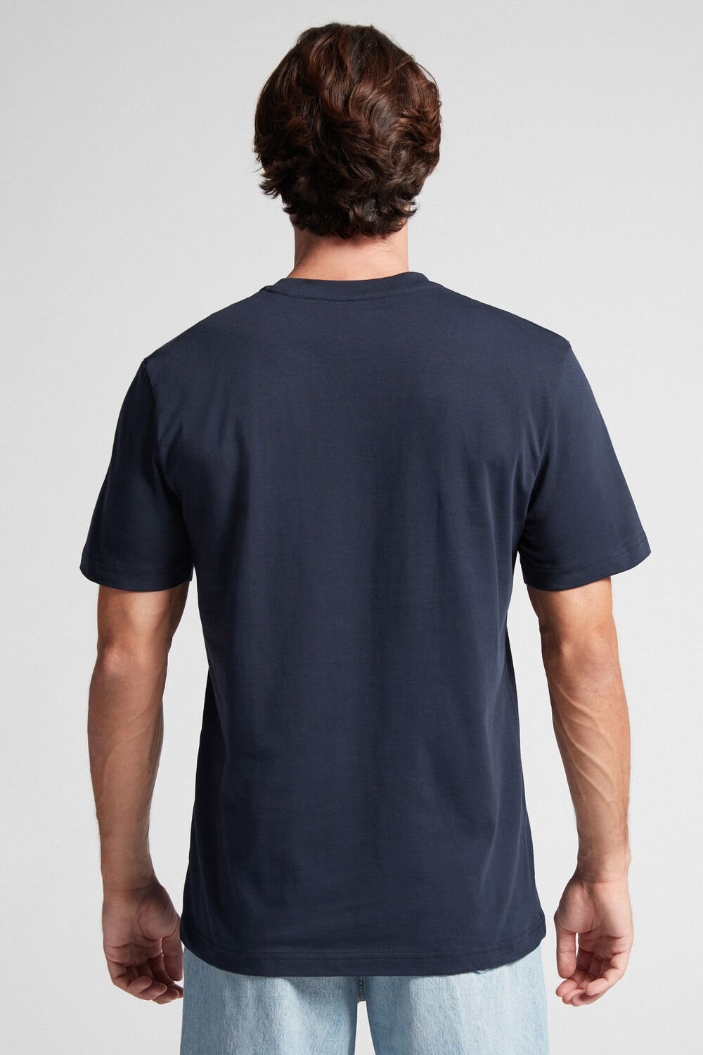 800 - Midnight Blue Intimissimi T-shirt in Cotton Jersey | CJFG-01457