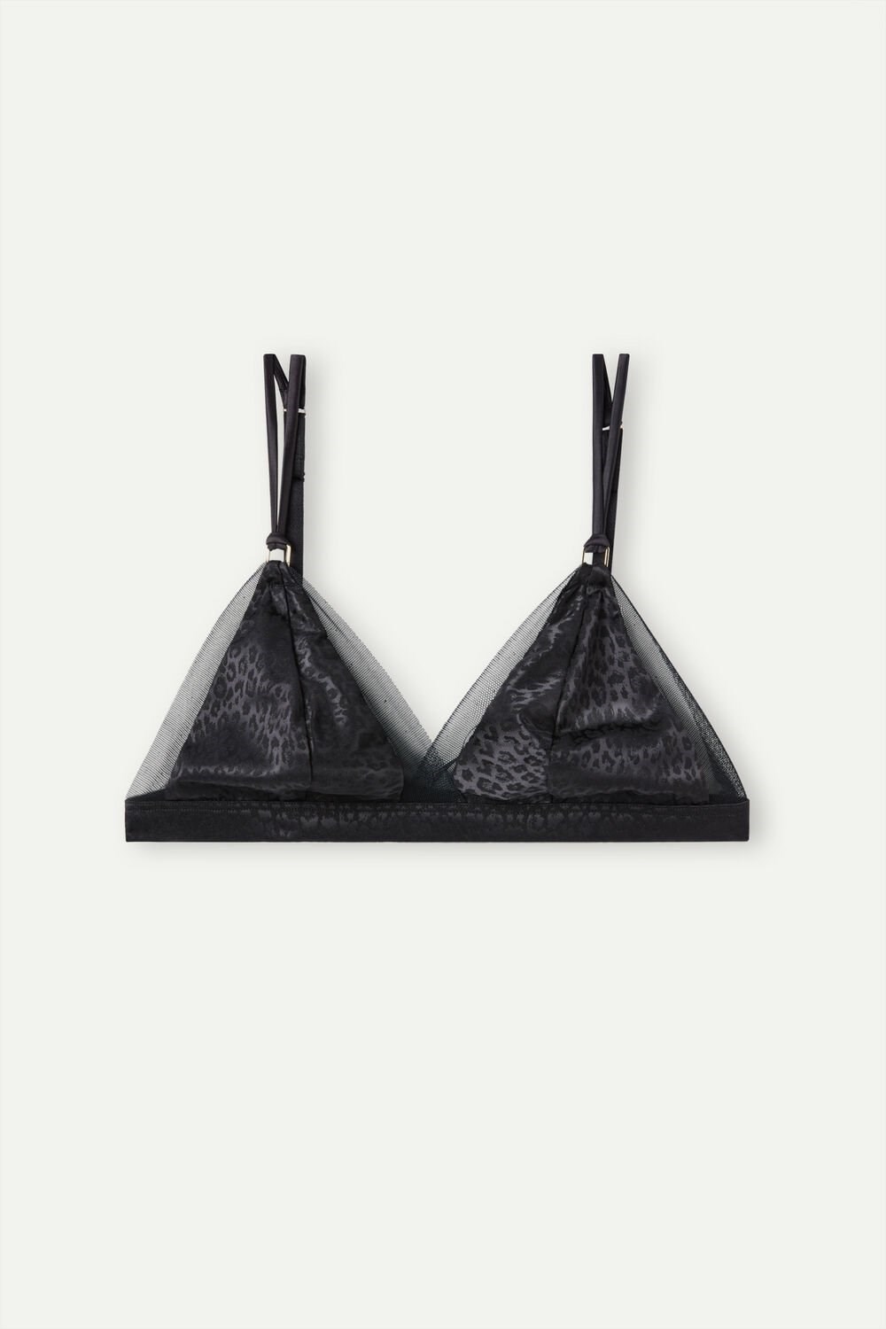 Black - 019 - Black Intimissimi Cool Minimal Emma Triangle Bra | XKFH-75632