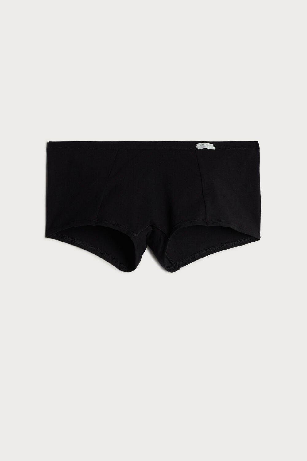 Black - 019 - Black Intimissimi Cotton Boyshorts | WFHO-50492