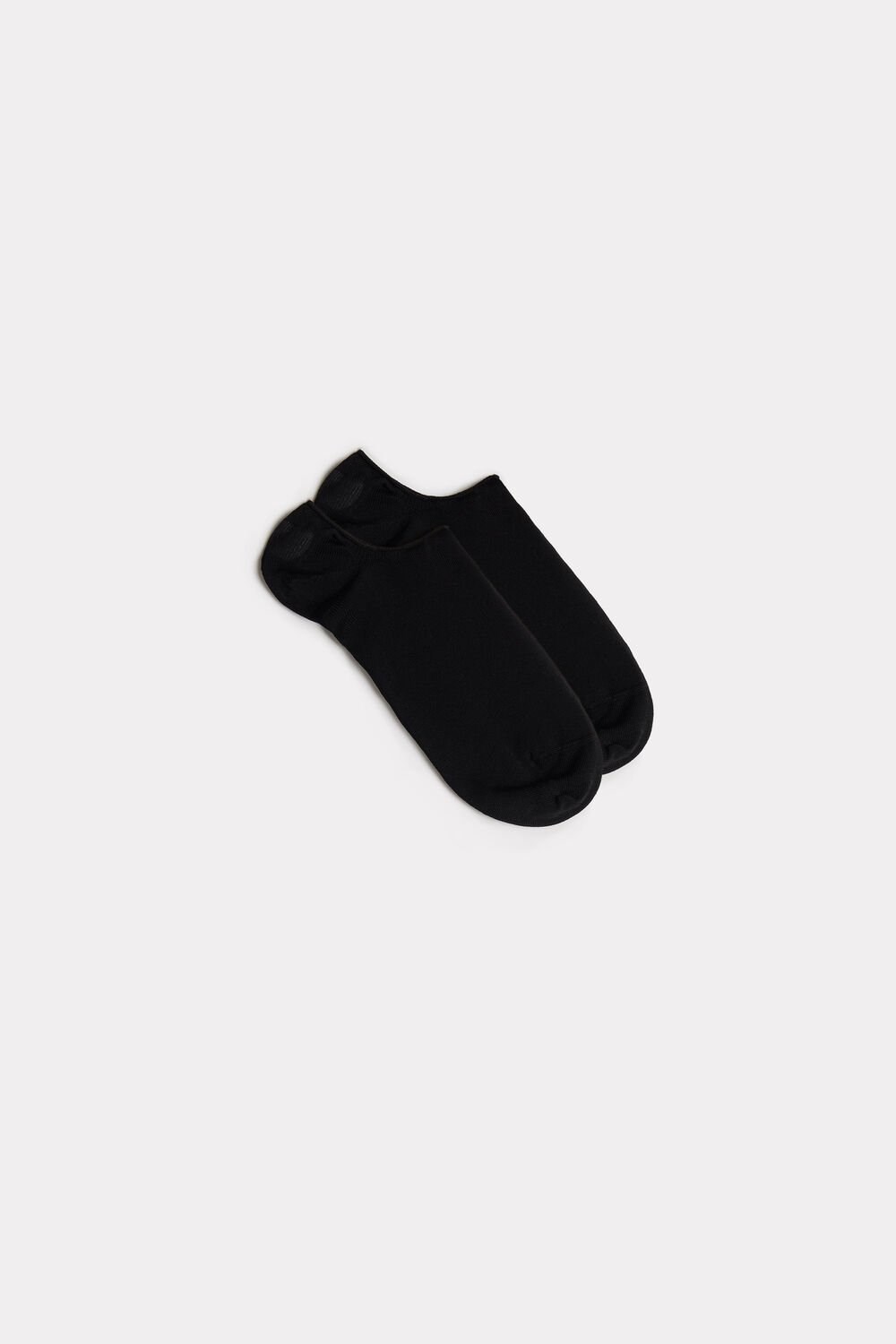 Black - 019 - Black Intimissimi Cotton Footsies | ICTG-90142