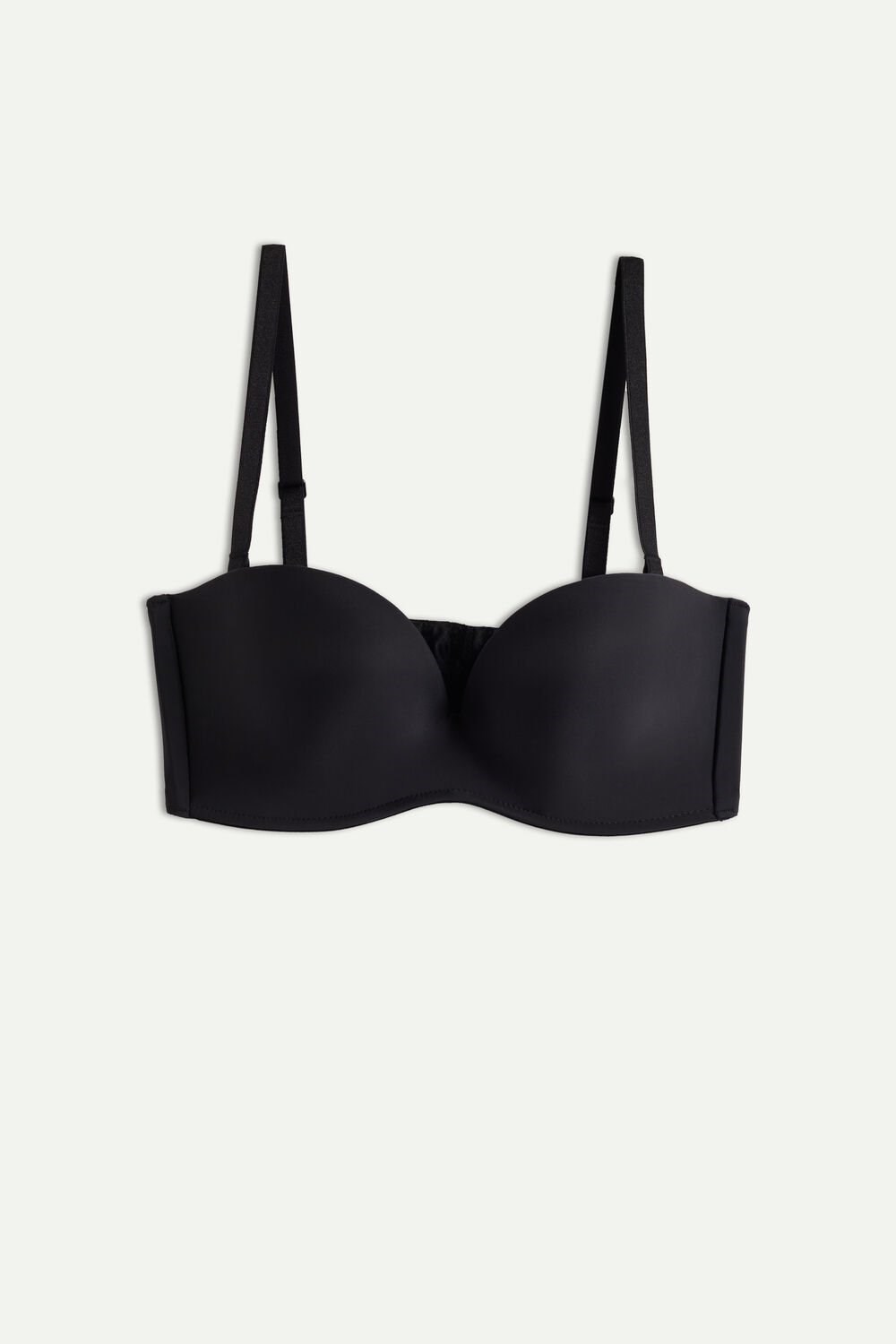 Black - 019 - Black Intimissimi Daila Ultralight Microfiber Bandeau Bra | KNAW-36208