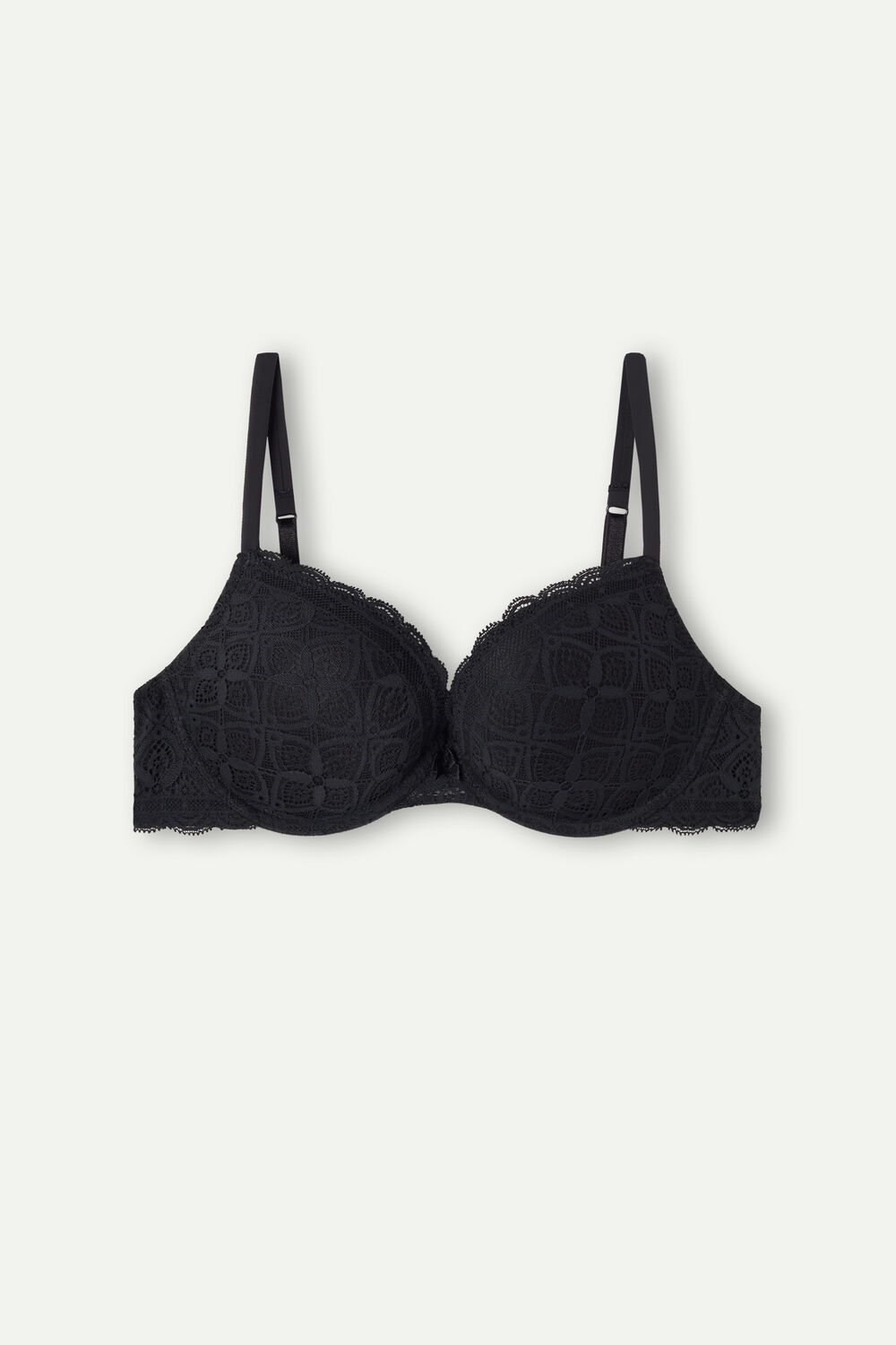 Black - 019 - Black Intimissimi Elettra Super Push-up Bra in Lace | GCOV-93802