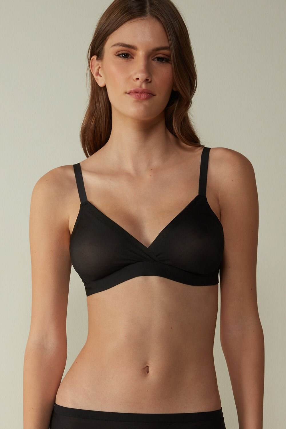 Black - 019 - Black Intimissimi Emma Invisible Touch Triangle Bra | GYRS-60712