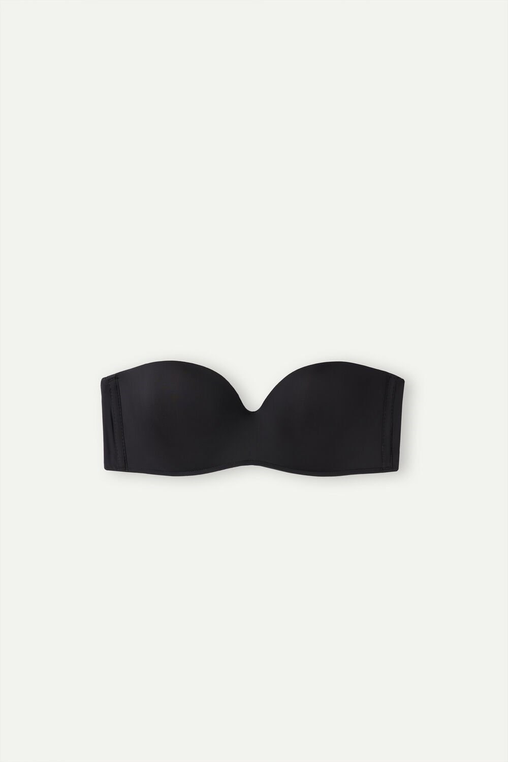 Black - 019 - Black Intimissimi Gioia Bandeau Bra in Ultralight Microfiber | UTVI-78596