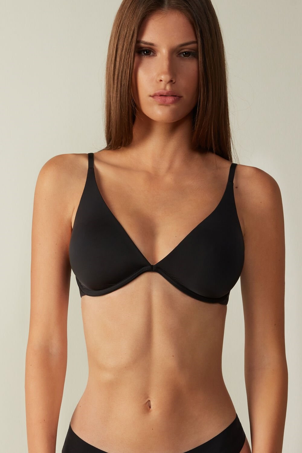 Black - 019 - Black Intimissimi Giulia Balconette Bra in Ultralight Microfiber | AGPR-10924