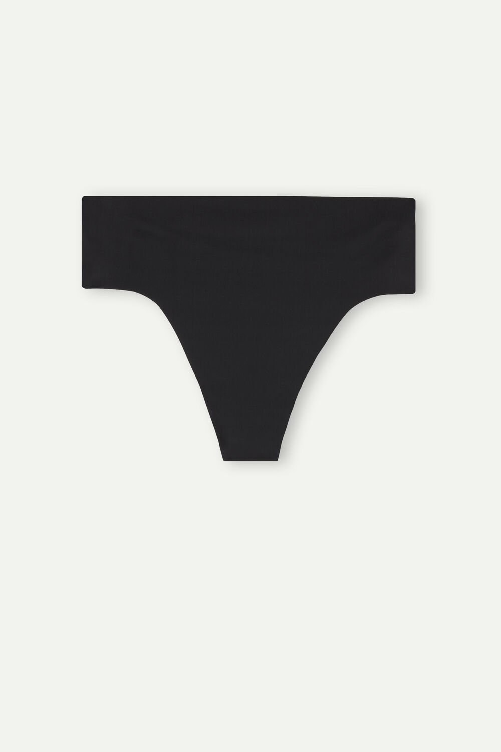 Black - 019 - Black Intimissimi High Waist Thong in Seamless Ultralight Microfiber | GUAX-14832