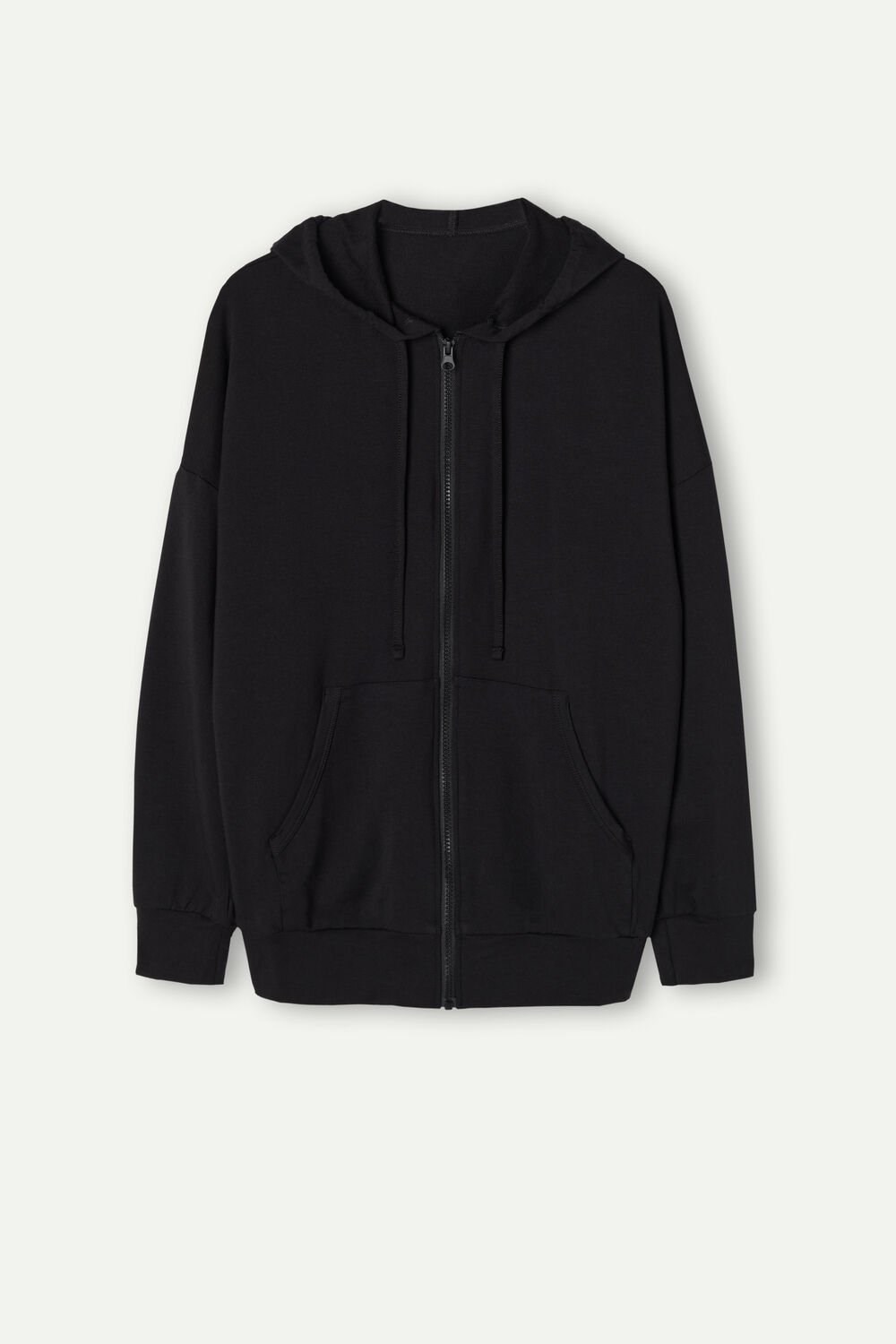 Black - 019 - Black Intimissimi In Action Hoodie Sweatshirt | ZSWO-54706