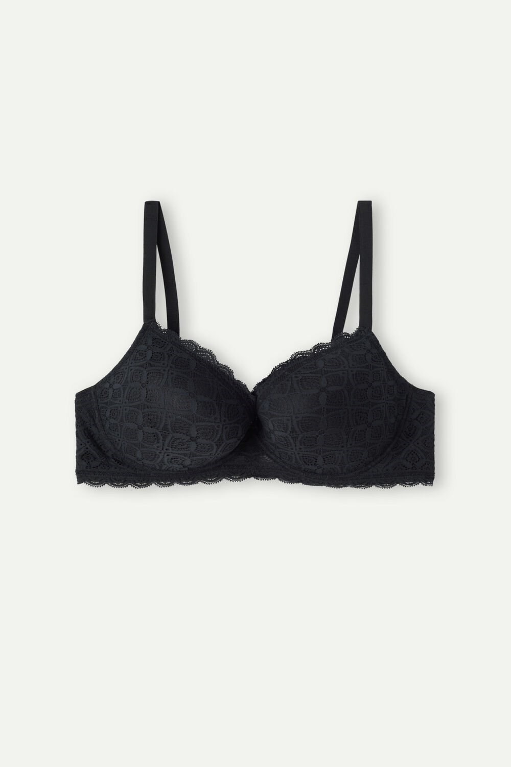 Black - 019 - Black Intimissimi Irina Balconette Bra in Lace | QLHA-71624