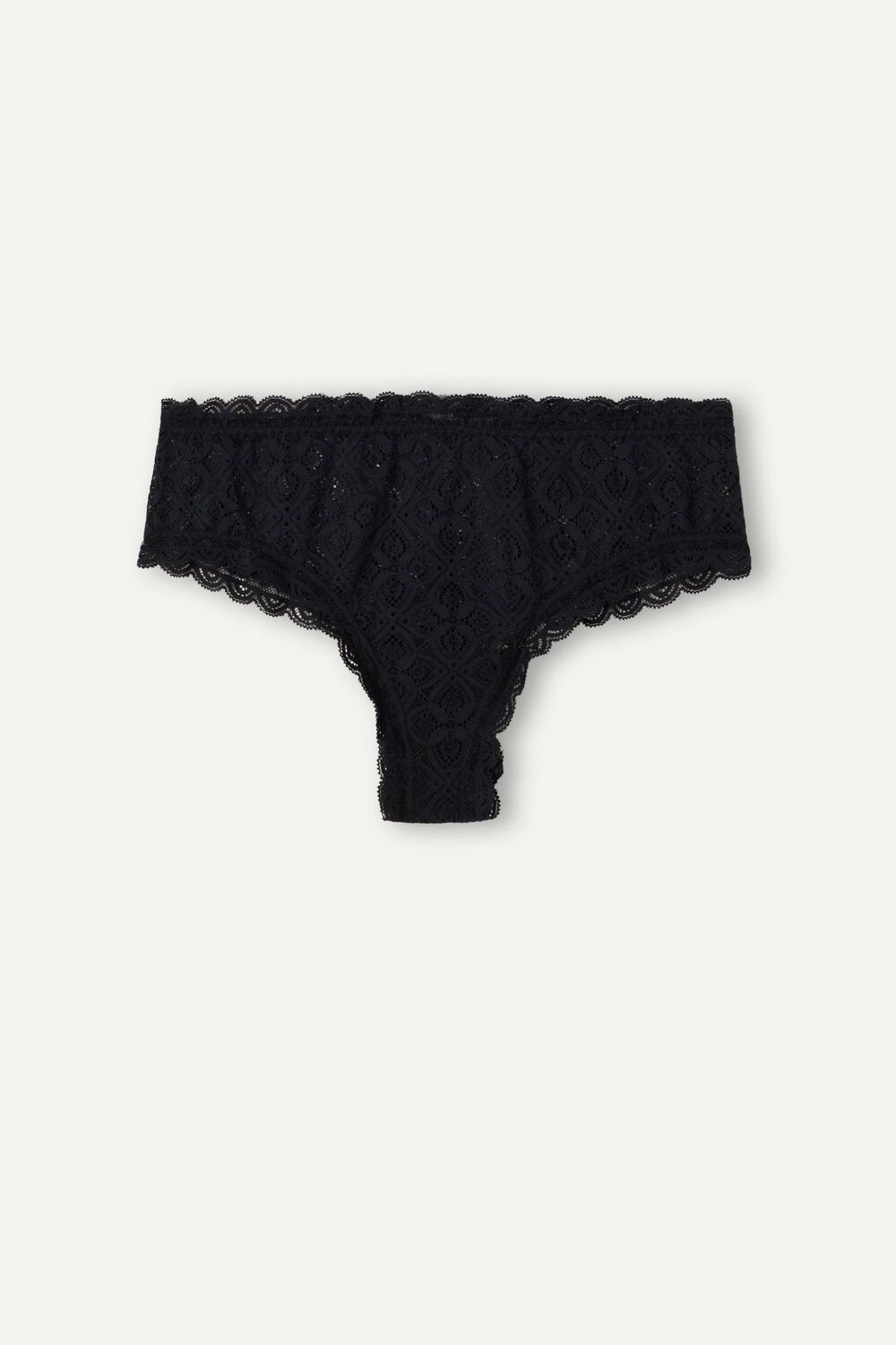 Black - 019 - Black Intimissimi Lace Hipster Brazilian | EGKC-28596