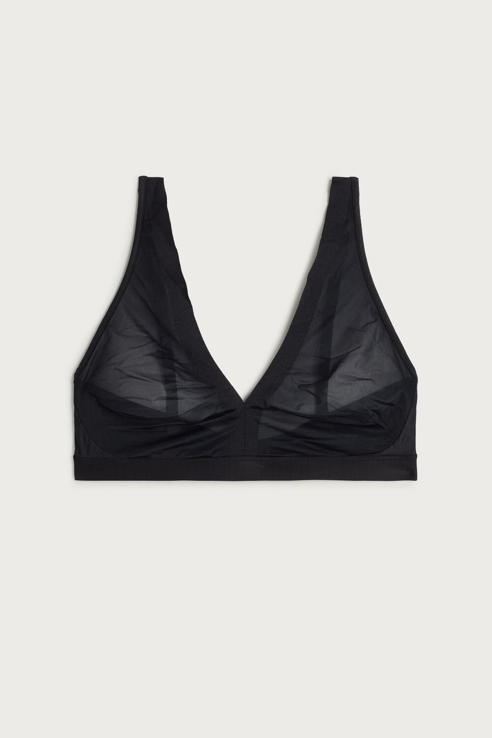 Black - 019 - Black Intimissimi Lara Invisible Touch Triangle Bra | MFPX-87956