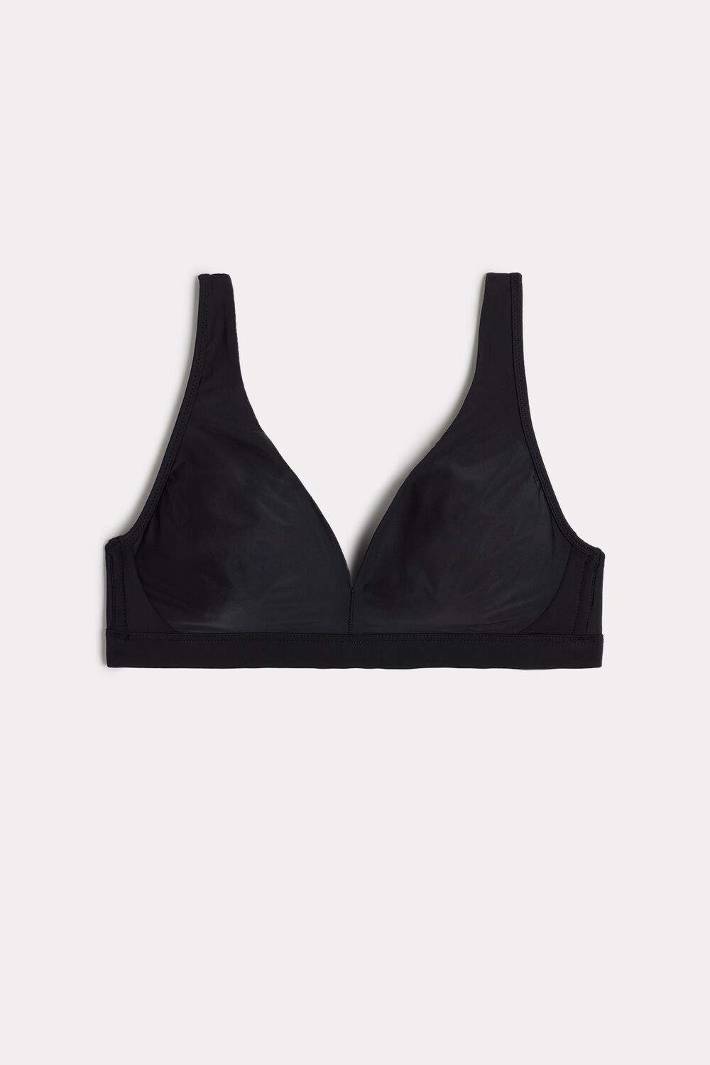 Black - 019 - Black Intimissimi Lara Ultralight Microfiber Triangle Bra | UJKI-92453