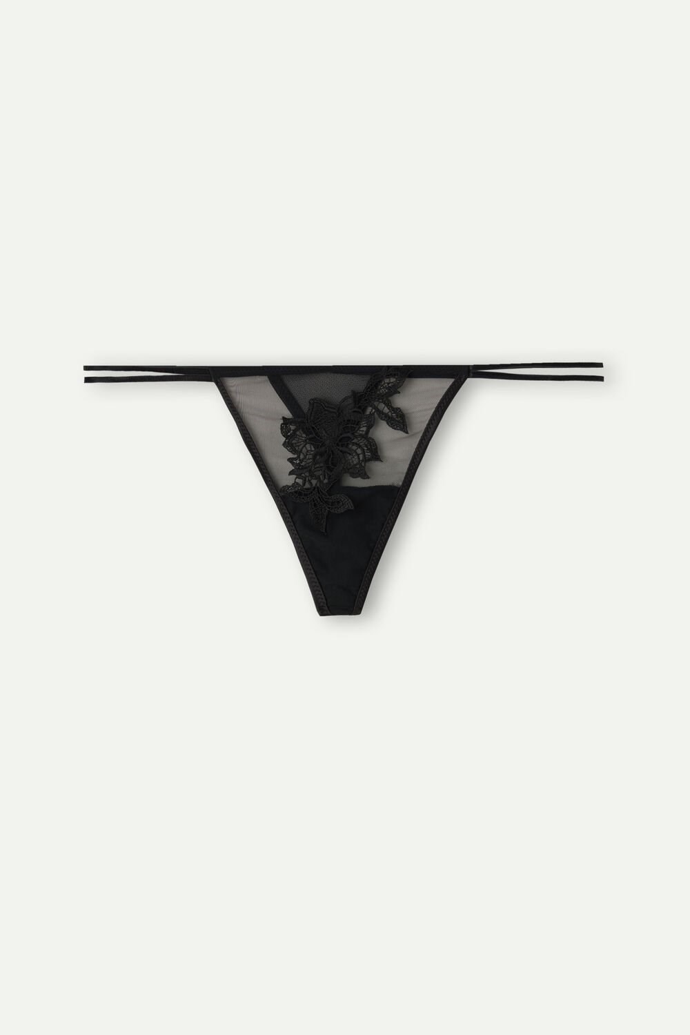 Black - 019 - Black Intimissimi Layers of Lust String Thong | EMJT-31760