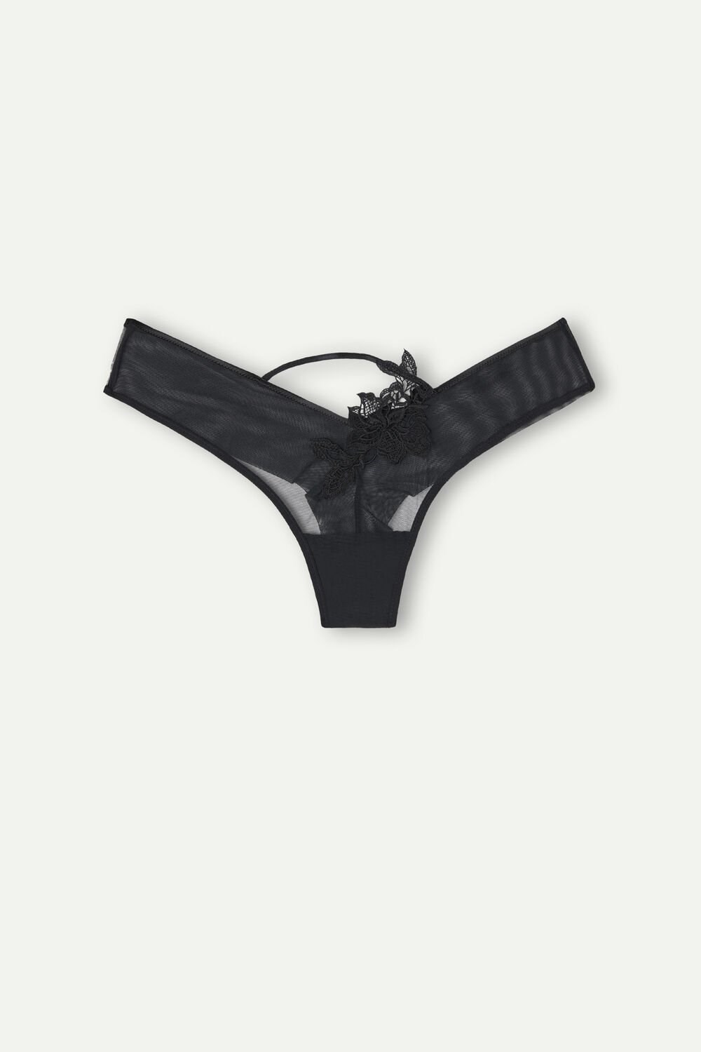 Black - 019 - Black Intimissimi Layers of Lust ‘80s Style Brazilian Panties | YAMQ-61849