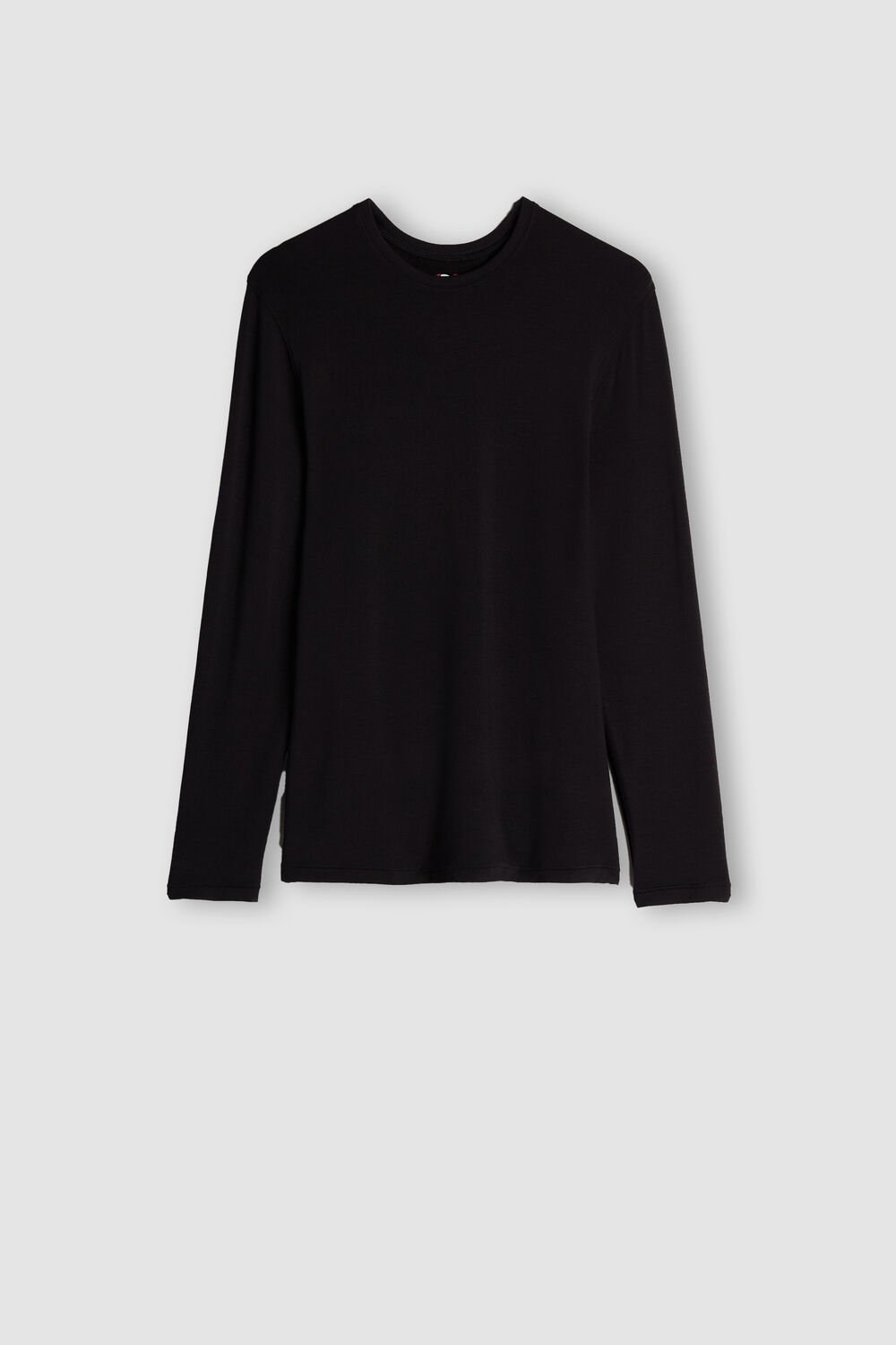 Black - 019 - Black Intimissimi Long-Sleeve Modal-Cashmere Top | DGZL-73985