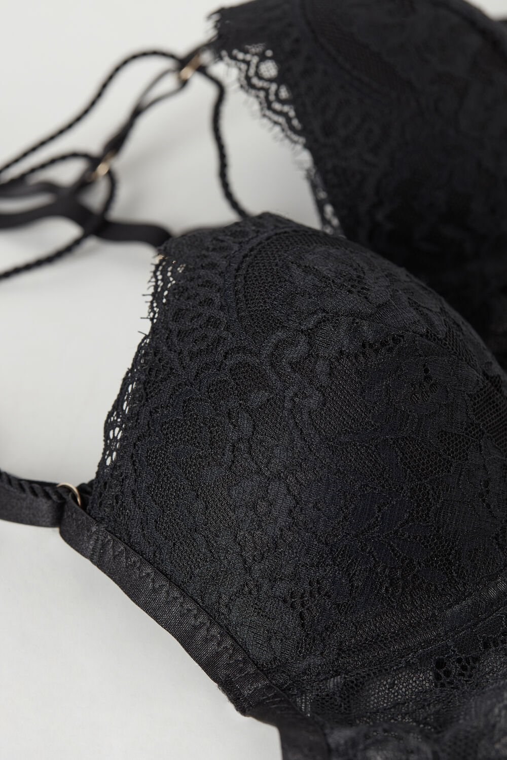 Black - 019 - Black Intimissimi Loosen Heartstrings Sofia Balconette Bra | FKOY-72649