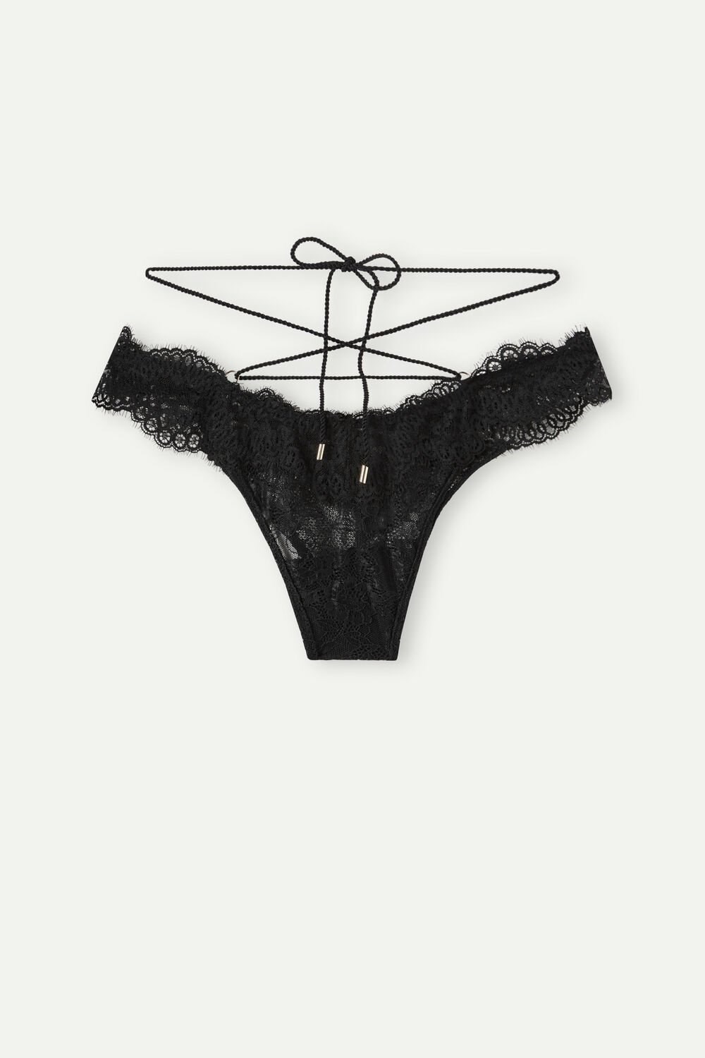 Black - 019 - Black Intimissimi Loosen Heartstrings ‘80s Style Brazilian | OHKV-95367