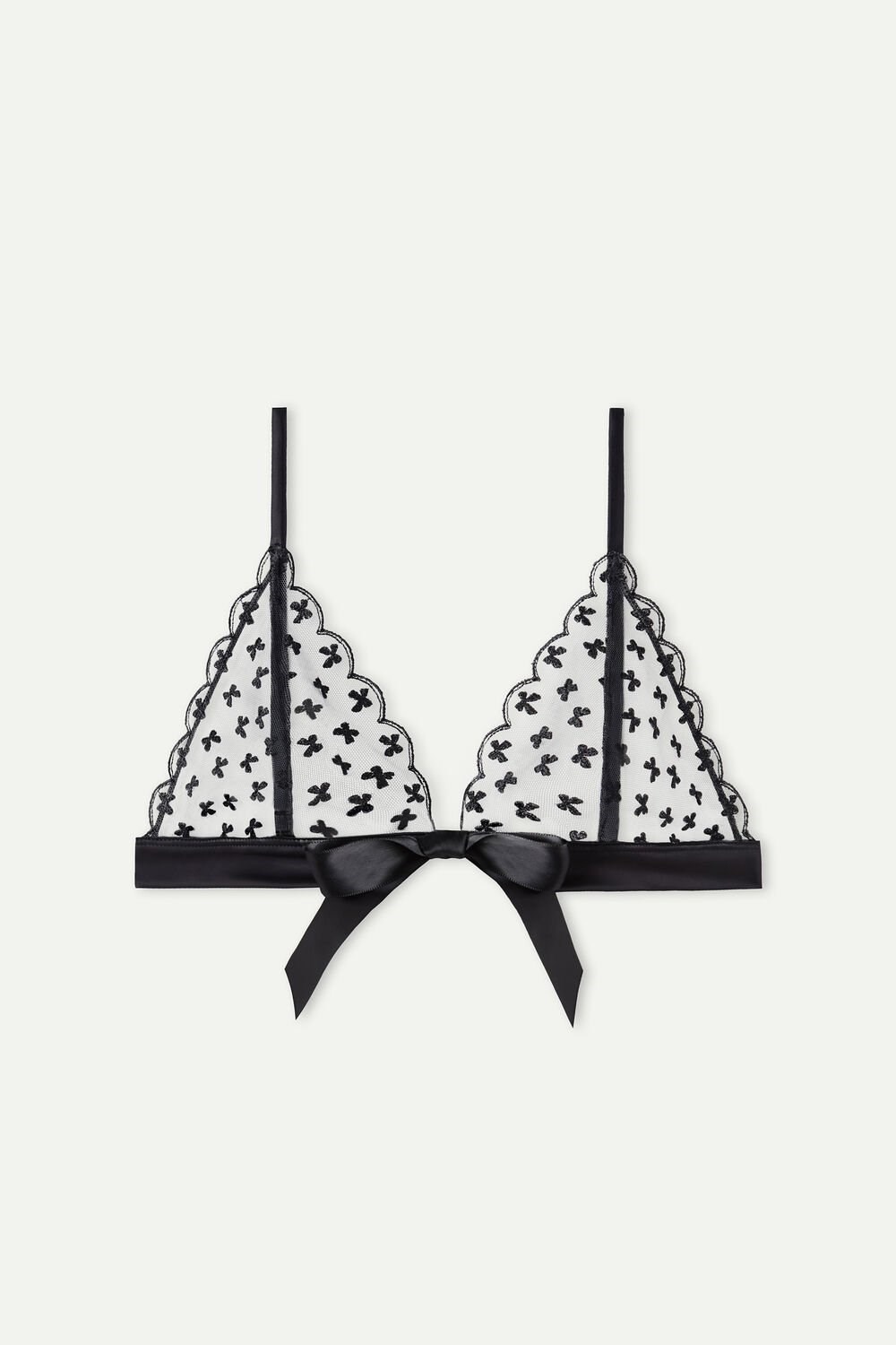 Black - 019 - Black Intimissimi Love Cadeau Triangle Bra | JUCM-67198