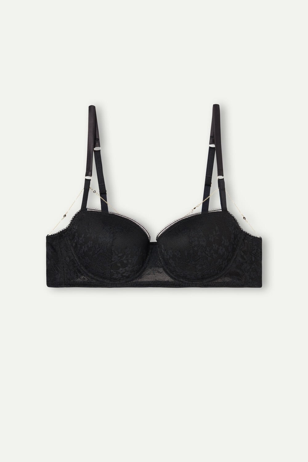 Black - 019 - Black Intimissimi Luxury Treats Sofia Balconette Bra | DRLK-98536